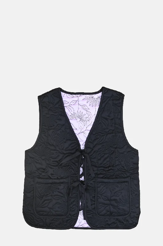 Arte Gilet Black Satin