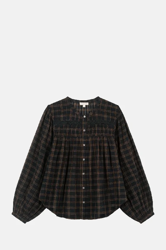 Jally Shirt Charcoal Checks