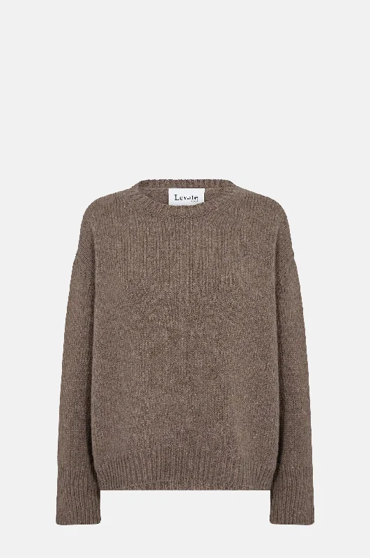 Perle Pullover Taupe Gray Melange