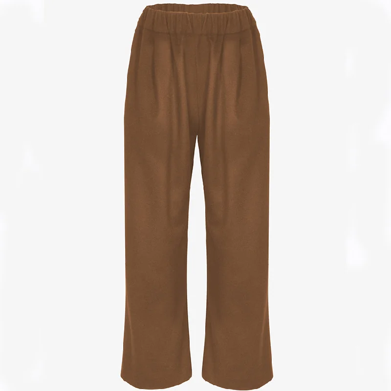 CASHMERE PANTS "POC" IN CAMEL