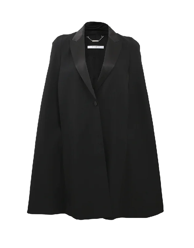 Satin Lapel Cape