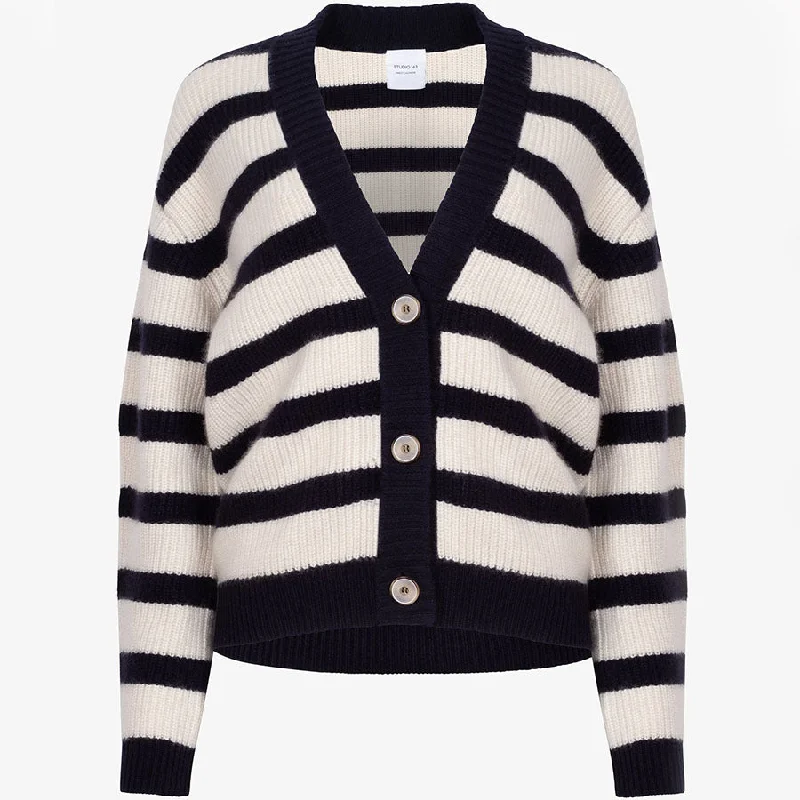 STRIPED CASHMERE CARDIGAN "TIFF"