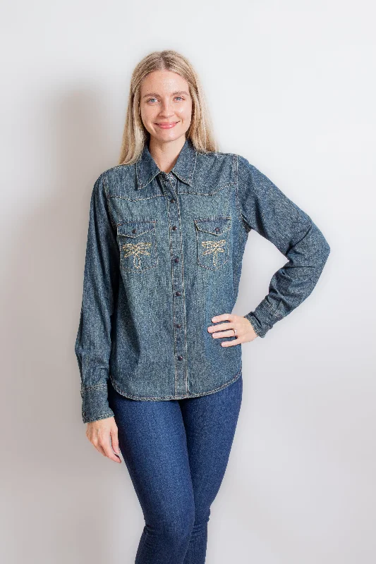 Dark Denim Boyfriend Fit Shirt