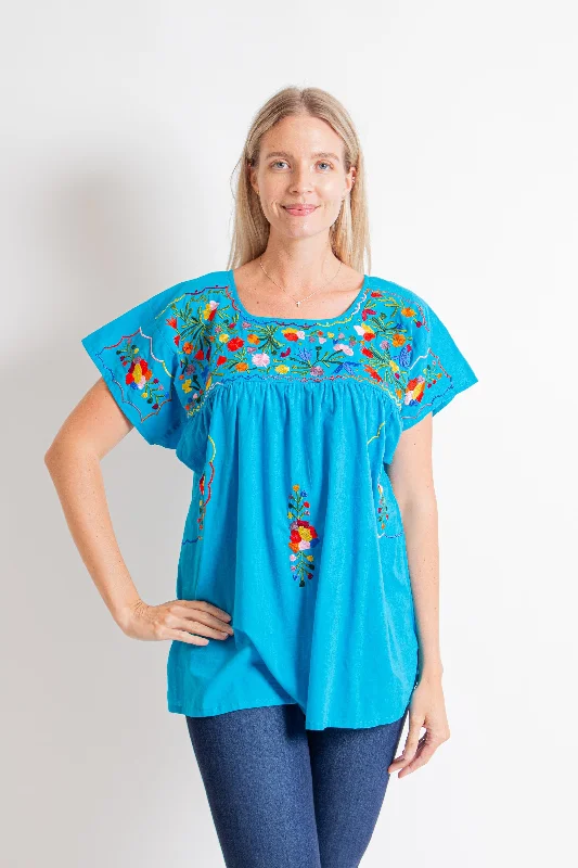 Blue Turquoise Blouse