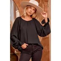 Curvy Girl Round Neck Blouse