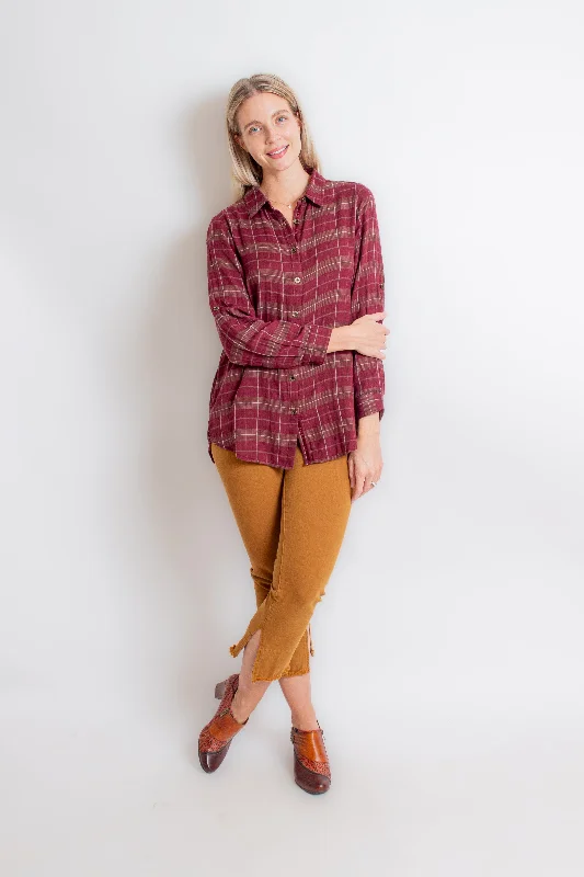 "Dakota" Rust Plaid Shirt