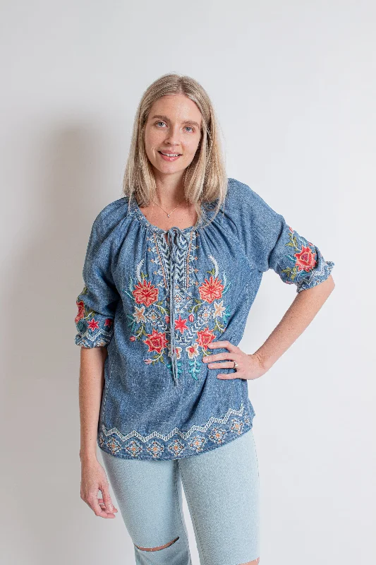 "Pola" Denim Blouse