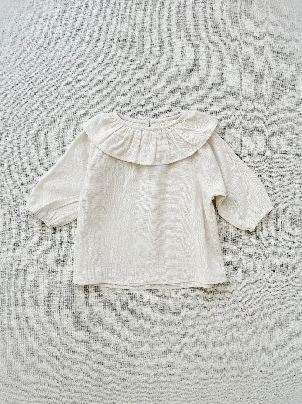 nona blouse in cream gauze