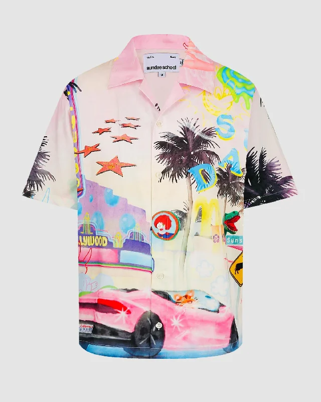 Sunset Blvd Camp Collar Shirt