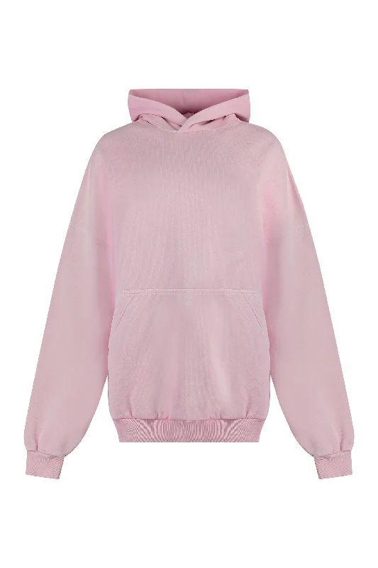 BALENCIAGA Rhinstone Print Cotton Hoodie - FW23 Pink