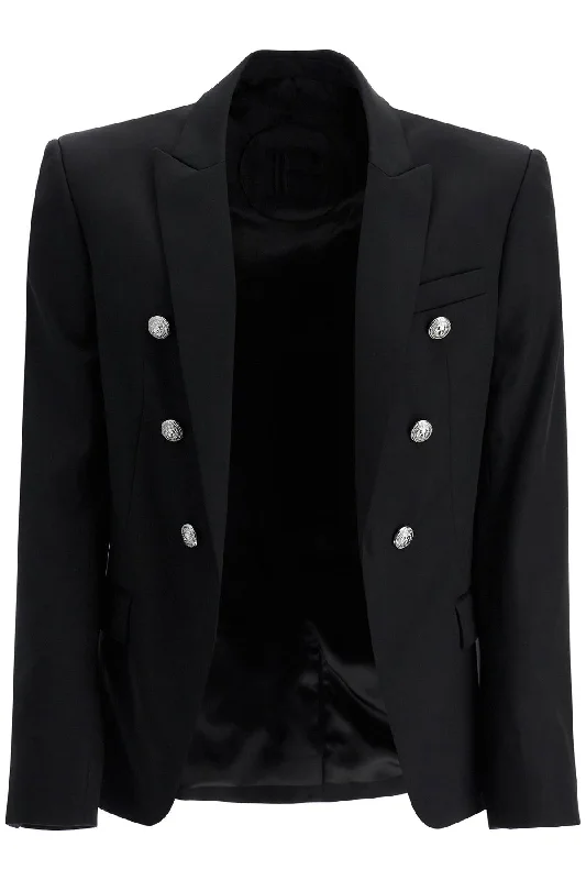 BALMAIN Elegant Six-Button Wool Blazer