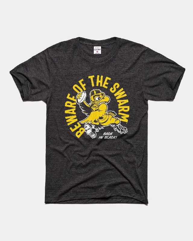 Beware the Swarm Iowa Football Black T-Shirt