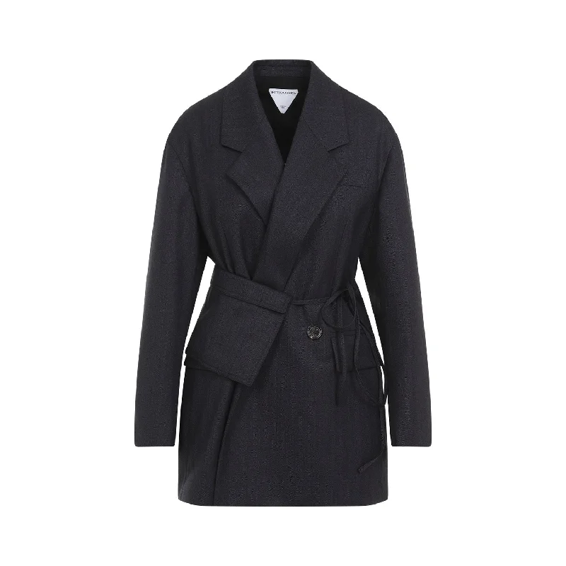 BOTTEGA VENETA Elegant Striped Wool Blazer