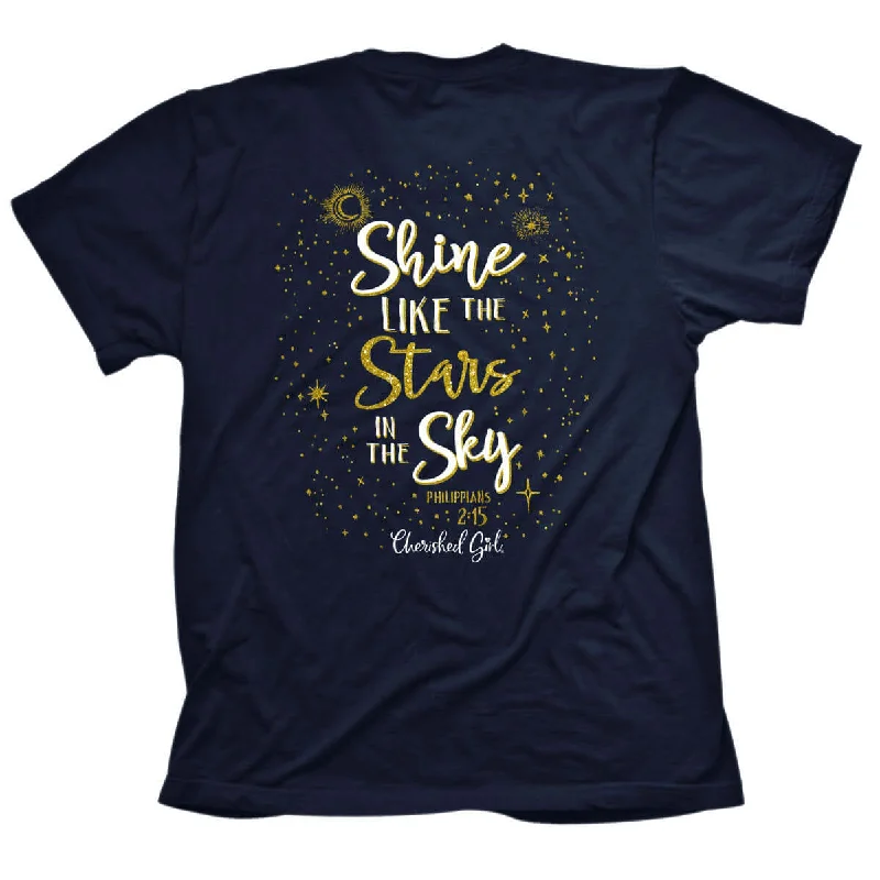 Cherished Girl Womens T-Shirt Light Shine Bright