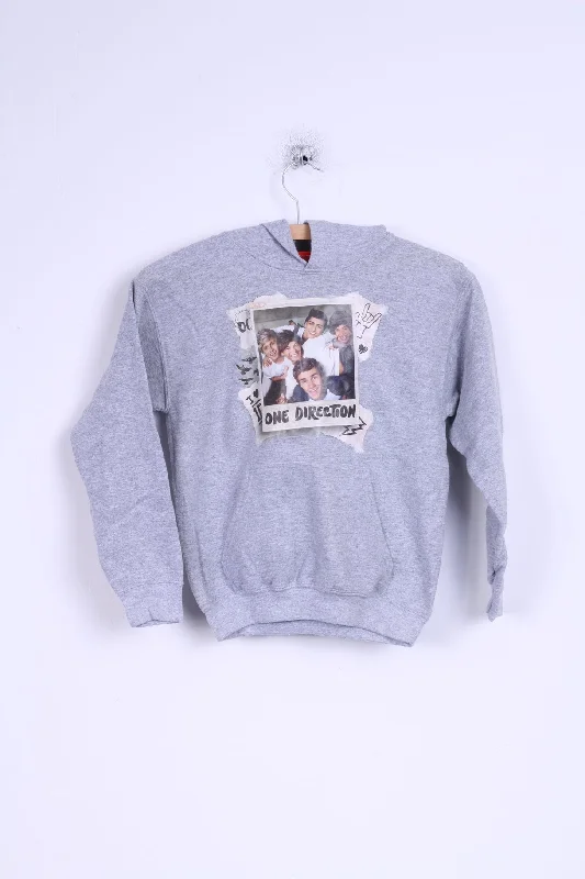 Tammy 1D Girls M Sweatshirt One Direction Grey Graphic Cotton Hoodie