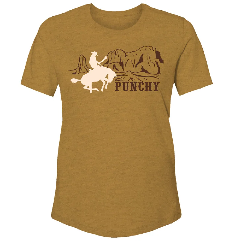 "Punchy Desperado" Mustard Heather T-shirt