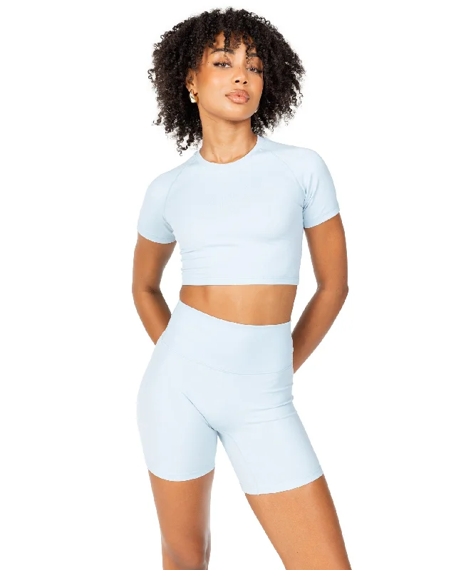 Aura Crop Tee - Sky Blue