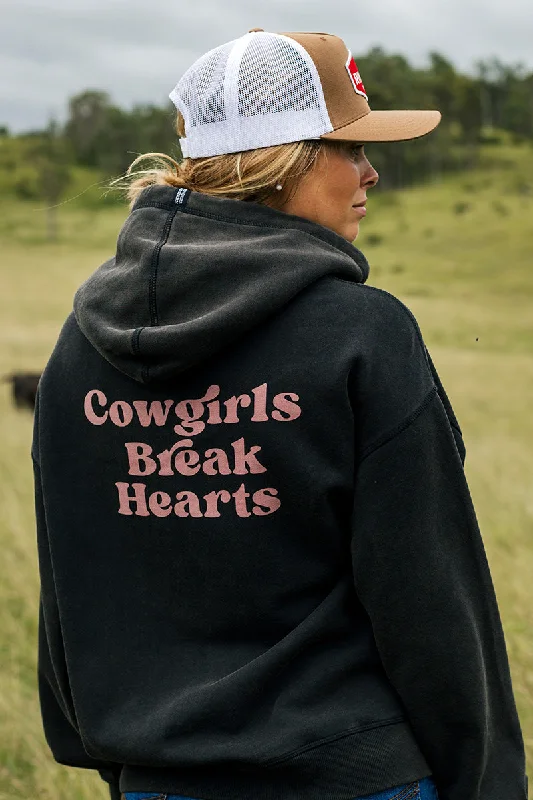 Heart Breaker Womens Hoodie - Black