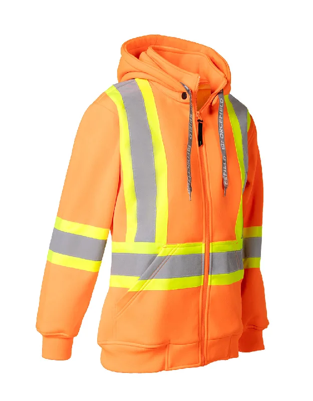 Women's Hi Vis Safety Hoodie with Detachable Hood