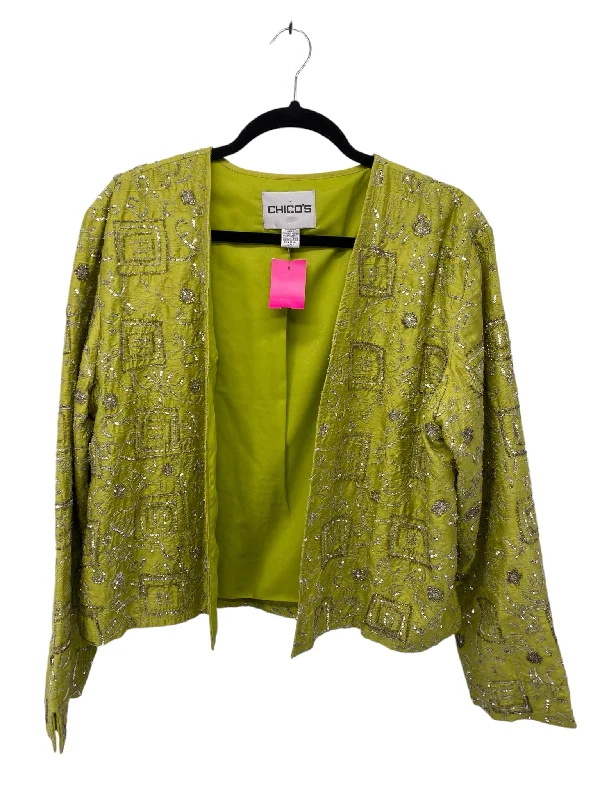 Chico's Misses Size Chico's 2 (12) Green Print Blazer