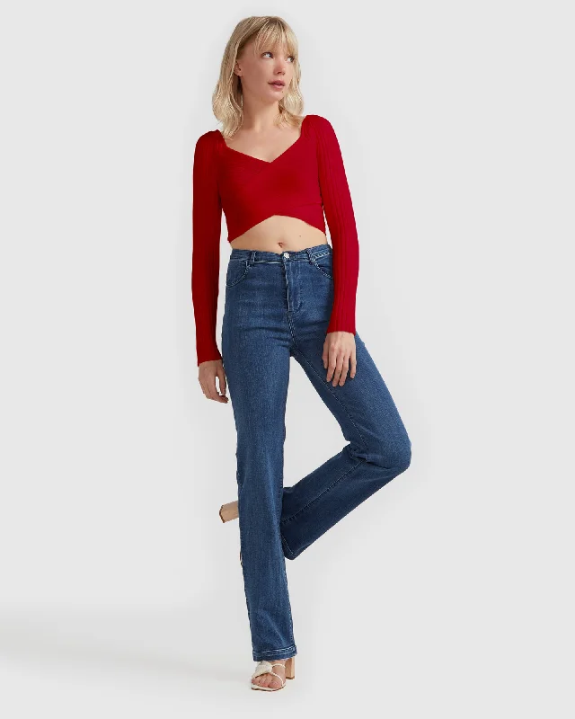 Forget Me Not Knit Crop