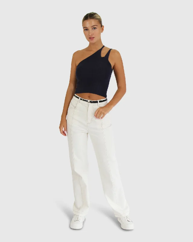 Symphony Double Strap Knit Crop