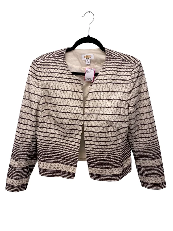 Talbots Misses Size 14 Beige Print Blazer