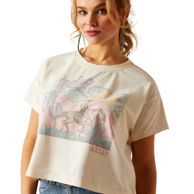 Women's RODEOBOUND CROPTEE PRISTINE