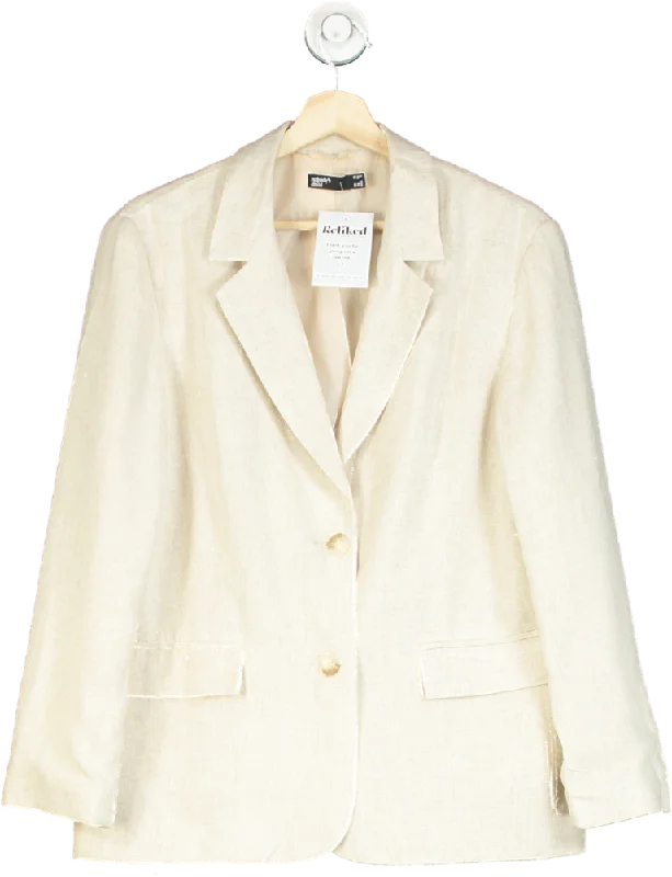 Nobody's Child Beige Linen Blazer UK 10