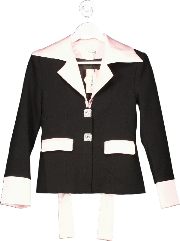 Miss Rosier Black and Pink Blazer UK S