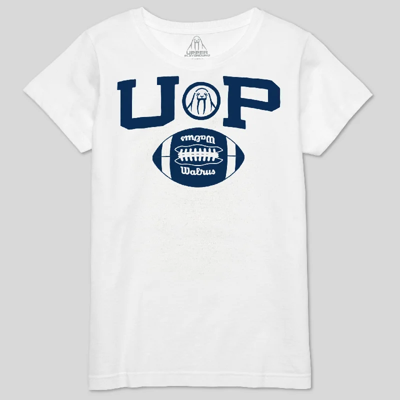 UP FOOTBALL - NAVY WOMEN'S CREW TEE