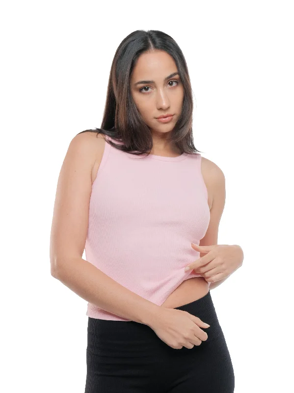 BABY PINK CREWNECK TANK TOP