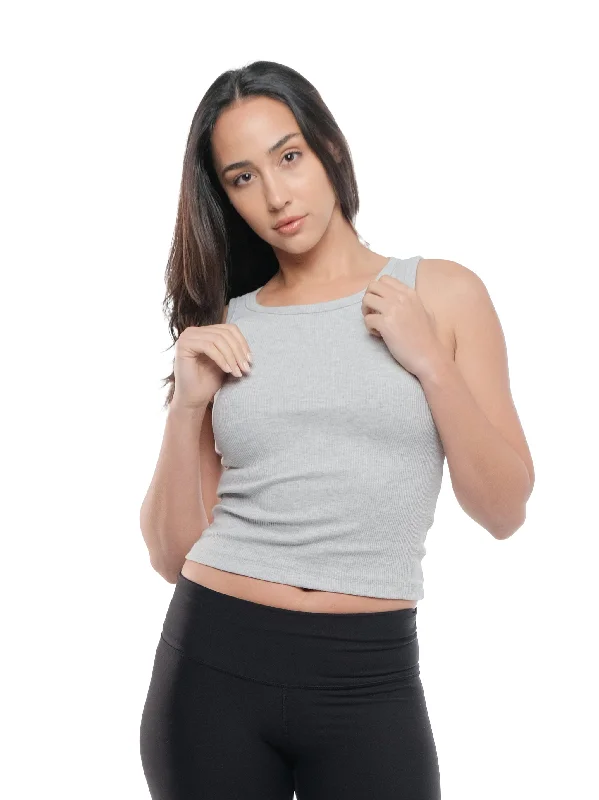 CLOUD GREY CREWNECK TANK TOP