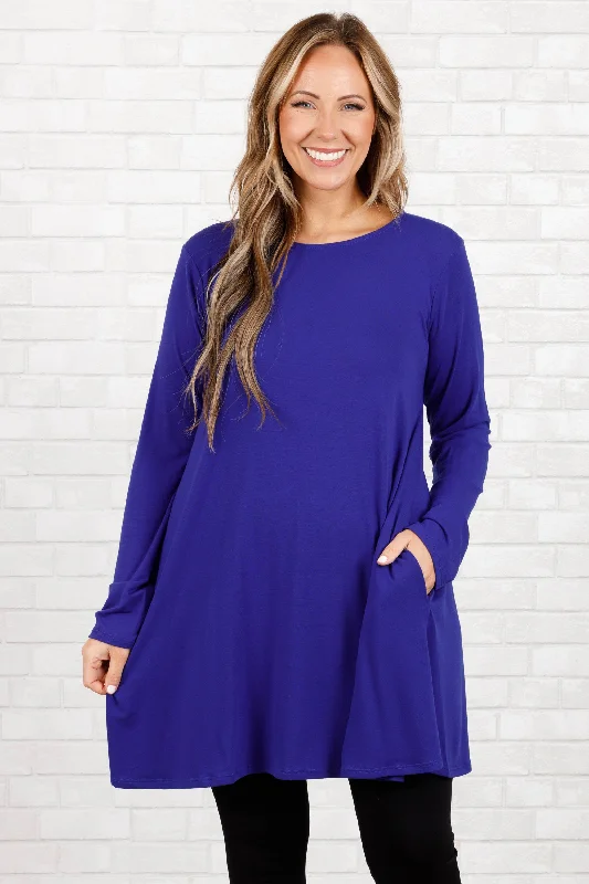 As Long As You're Here Tunic, Bright Blue