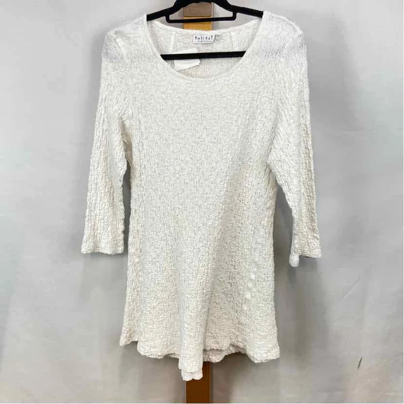 Habitat Women's Size L White Textured Tunic