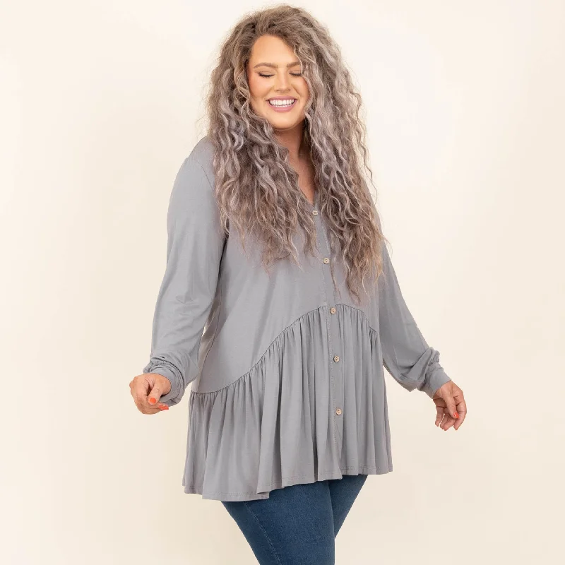 Lively Experiences Tunic, Gray