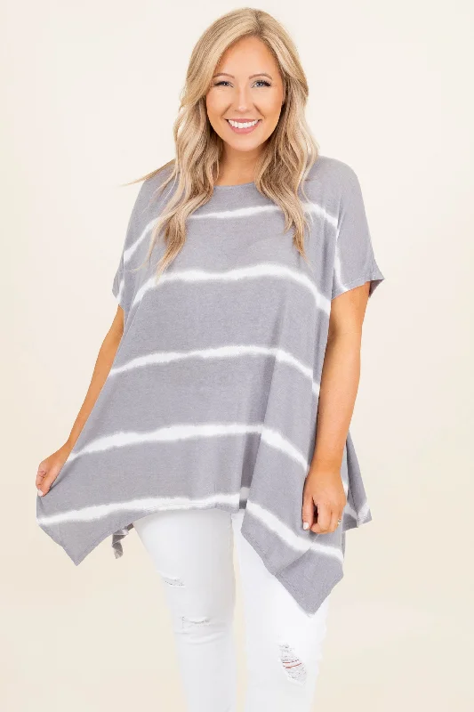 Movin' To The Beat Tunic, Gray