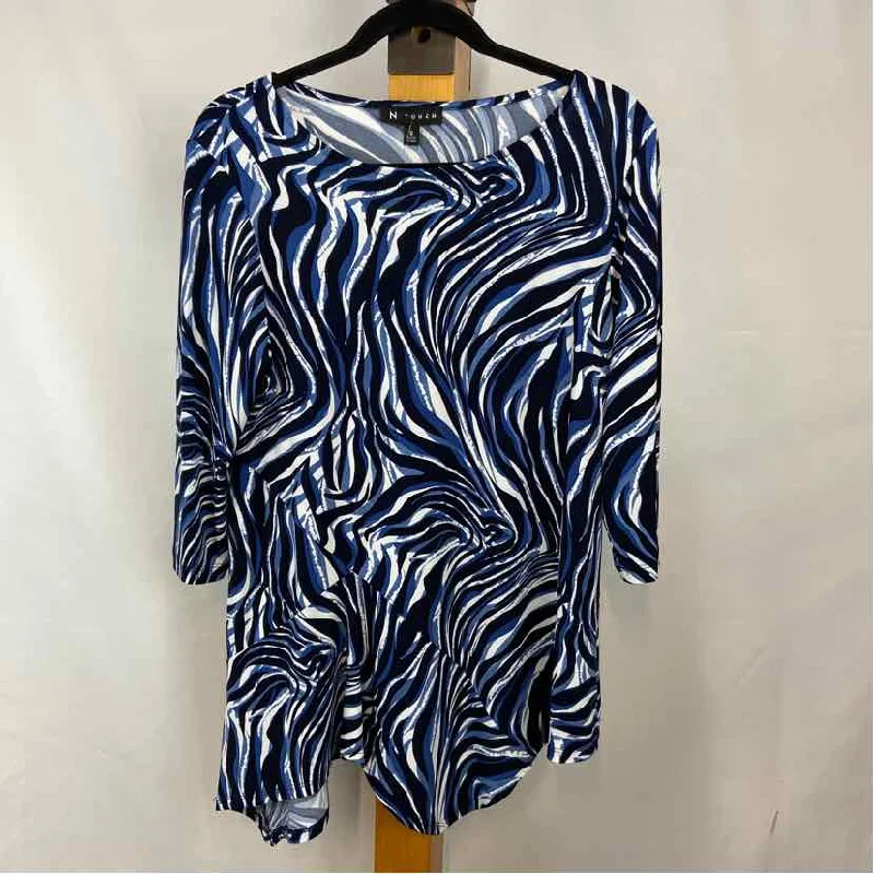 N Touch Women's Size S Blue Streaked Tunic