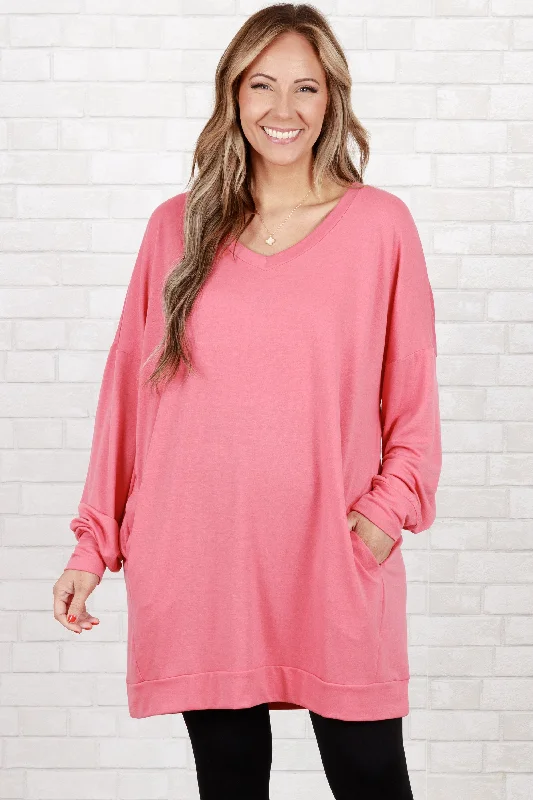 Take It All Tunic, Desert Rose