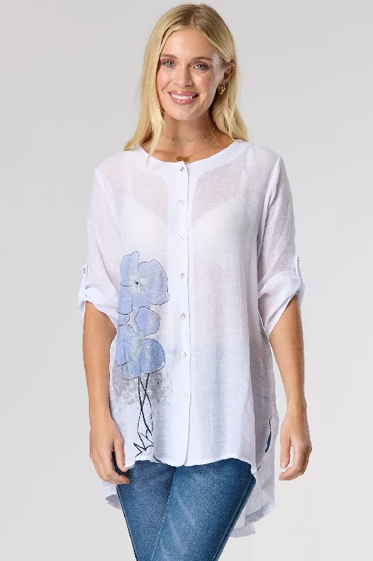 Saloos Button Through Tunic Shirt