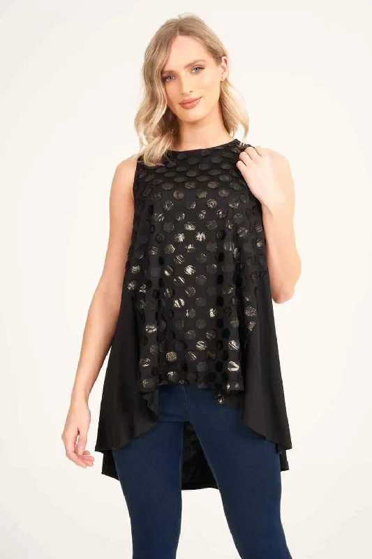 Saloos Sleeveless Elliptical Tunic Top