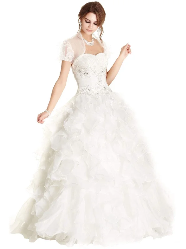 Aspeed Design - Ornate Ruffled Quinceanera Ballgown With Bolero