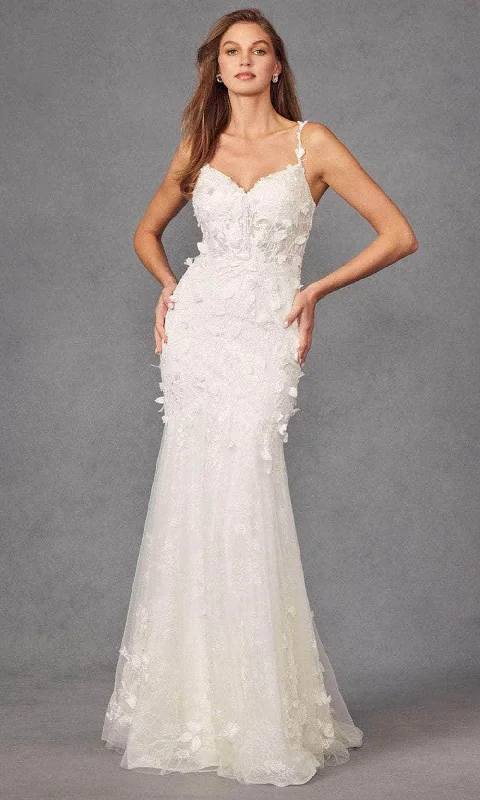 Juliet Dresses JT2475UW - 3D Floral Embellished Mermaid Wedding Dress