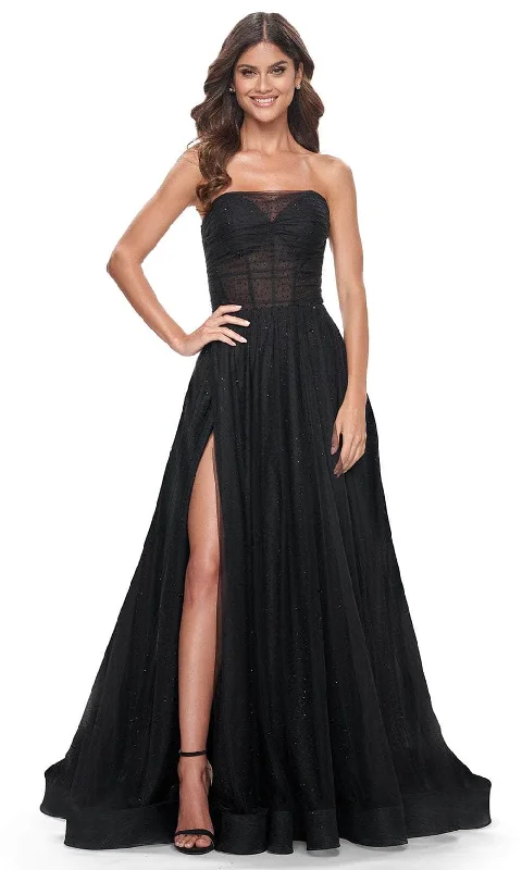 La Femme 32029 - Strapless A-Line Prom Gown