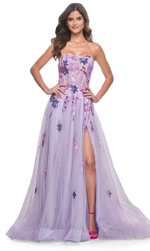 La Femme 32156 - Strapless Sequin Embellished Prom Gown