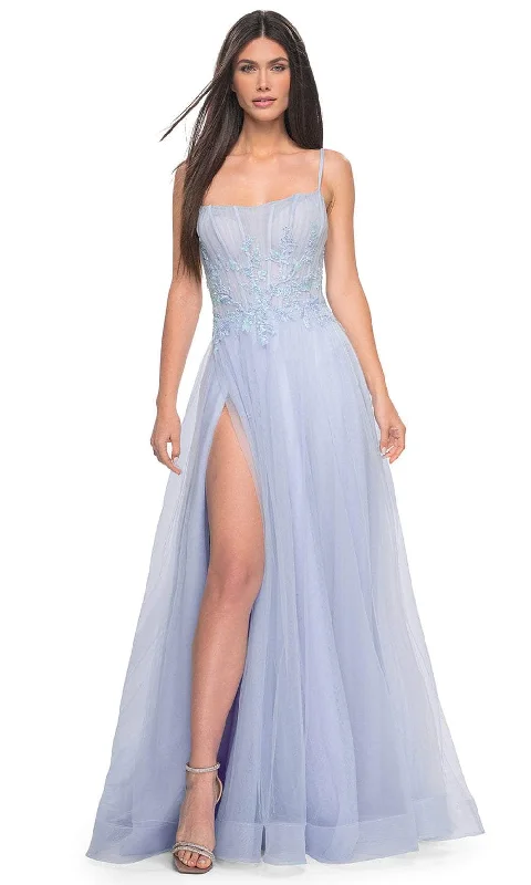 La Femme 32293 - Embroidered Scoop Neck Prom Gown