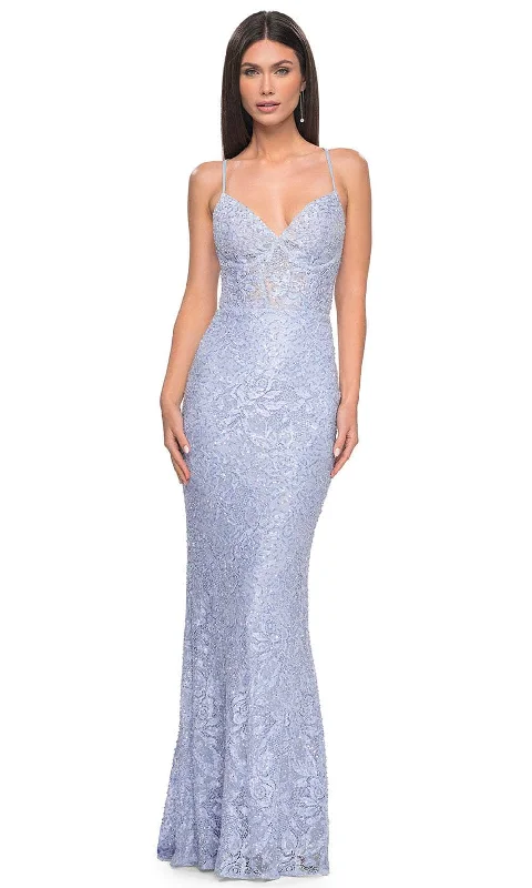 La Femme 32434 - Allover Lace Sleeveless Prom Gown