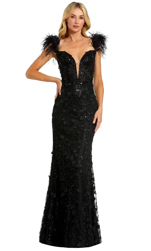 Mac Duggal 20889 - Sheer Applique Evening Gown