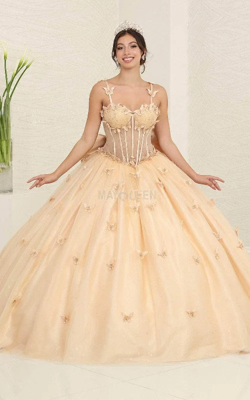 May Queen LK239 - Butterfly Corset Ballgown