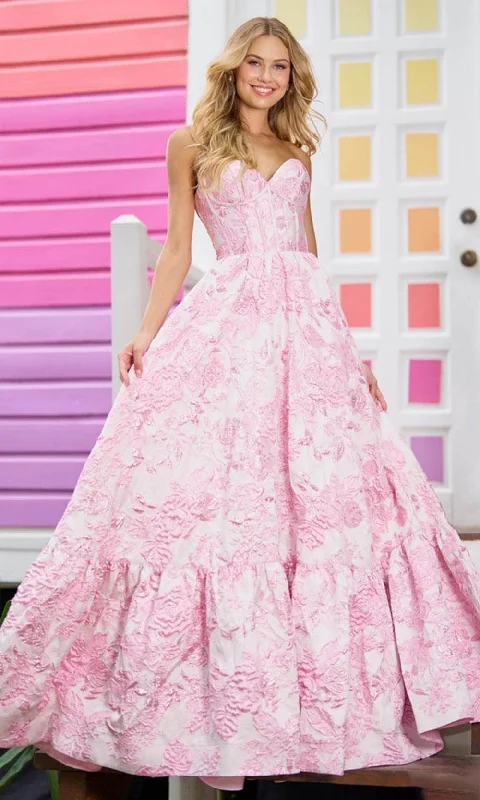 Sherri Hill 56055 - Corset Floral Ballgown